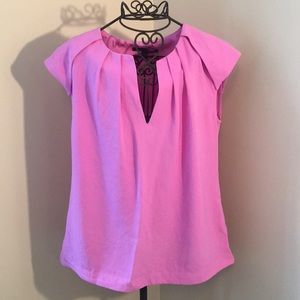 Cap Sleeve Pleated Blouse